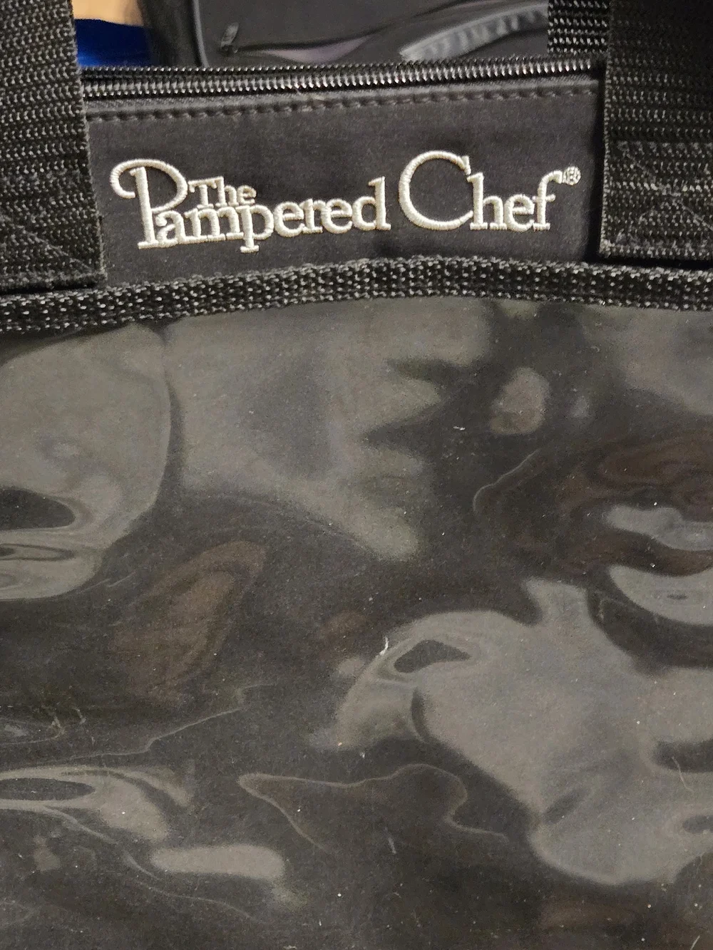 The Pampered Chef Black Serveware Travel Case And Serving Wares.
